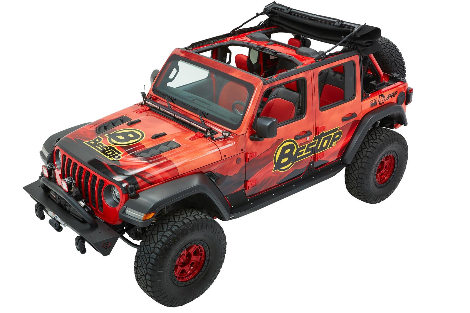 Bestop Trektop Ultra Slantback Soft Tops for 2018-2026 WRANGLER - 5492517 Top, Slantback, Jeep Wrangler JL, 4-Door, Black Twill, Slant Back, Each thumbnail 3