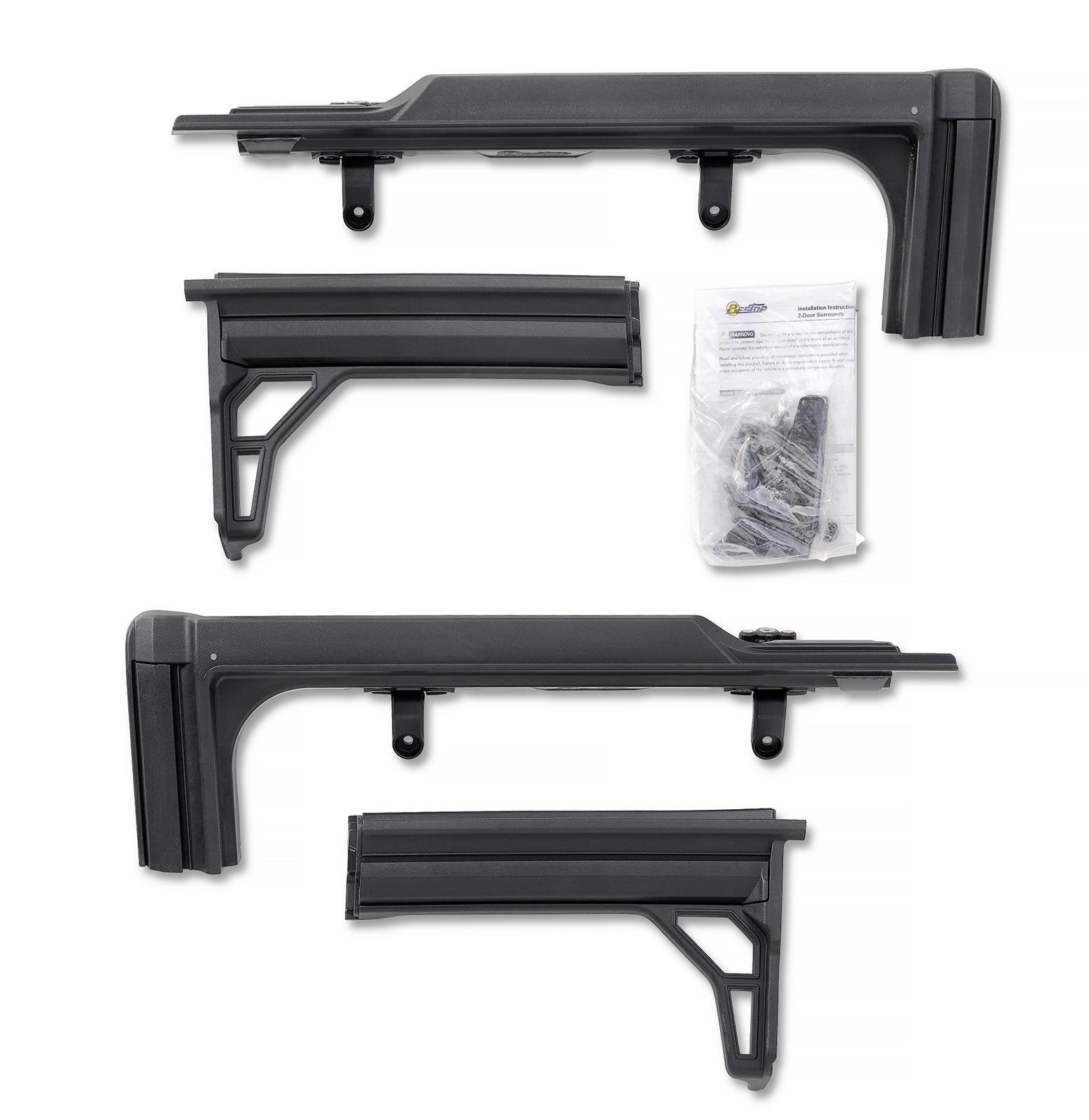 Bestop - Door Surrounds for 2018-2026 WRANGLER 5502201 Surrounds, 2018-21 Wrangler JL 2-Door, Set of 2, Black