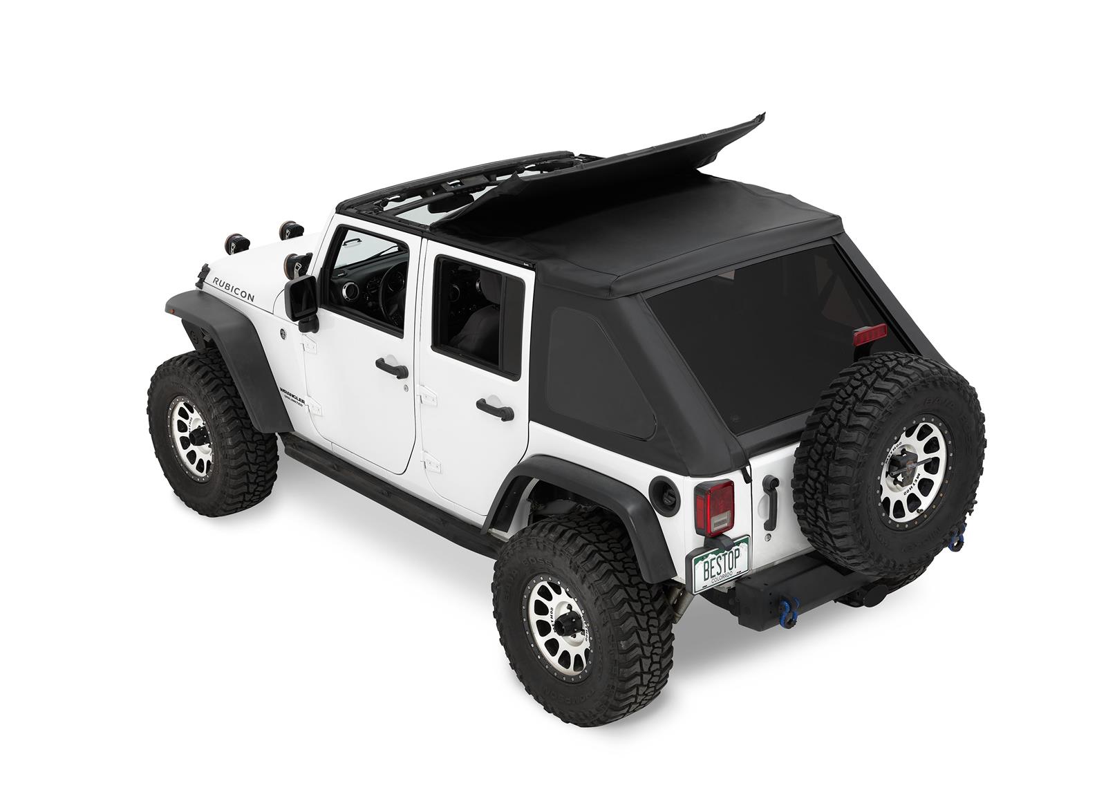 Bestop Ascent Slantback Tops for 2007-2018 WRANGLER, 2018 WRANGLER JK - 56825-35 Soft Top, Slantback, Black Diamond, Jeep JK, 4 Door, Each thumbnail 3