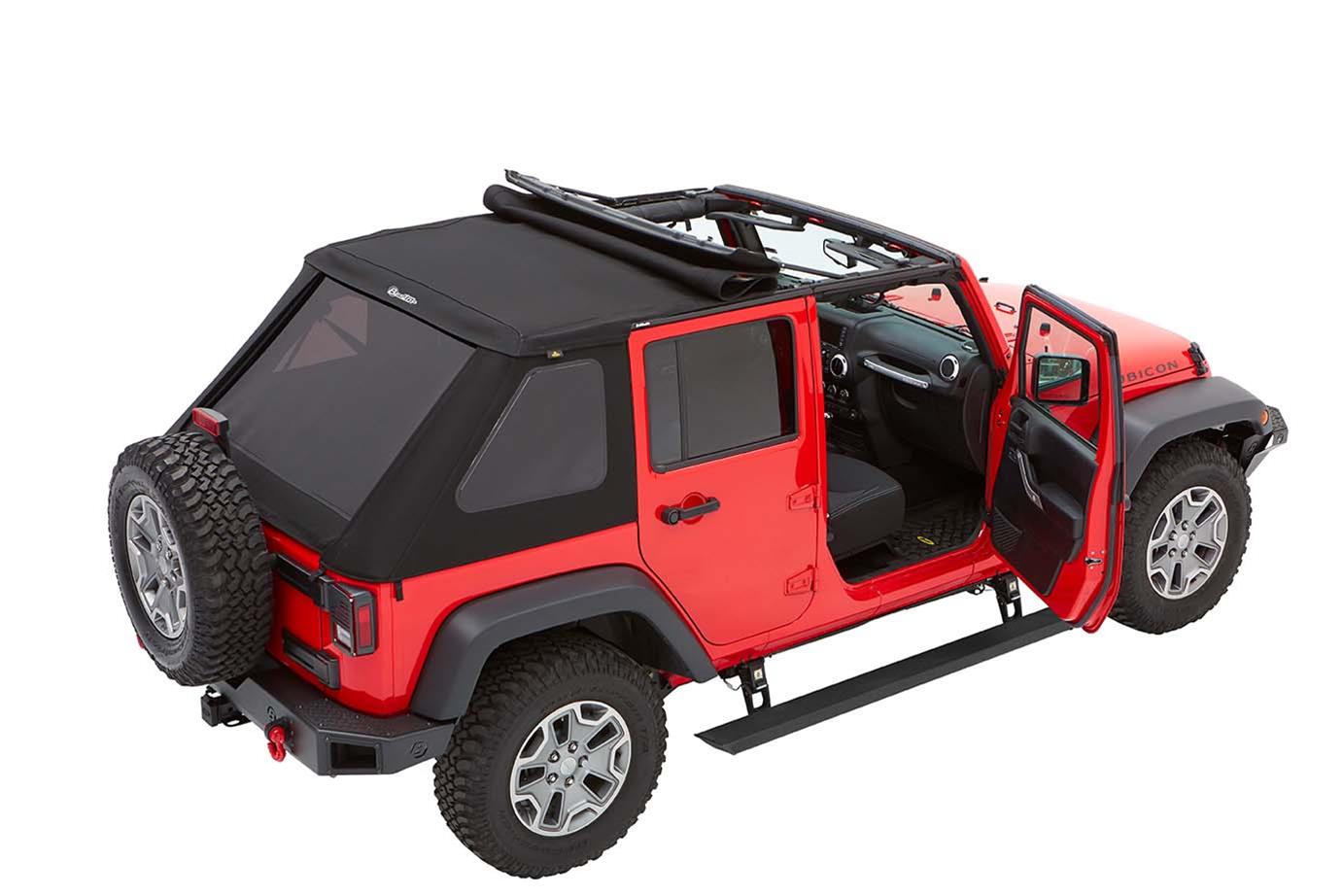 Bestop Trektop Slantback Soft Tops for 2007-2017 WRANGLER, 2018 WRANGLER JK - 5685317 Top, Slantback, Twill, Black, Tinted Windows, Jeep, Kit thumbnail 6
