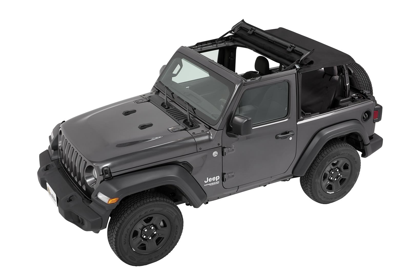 Bestop Trektop Slantback Soft Tops for 2018-2026 WRANGLER - 5686235 Top, Slantback, Polymer Cloth, Black Diamond, Tinted Windows, Jeep, Kit