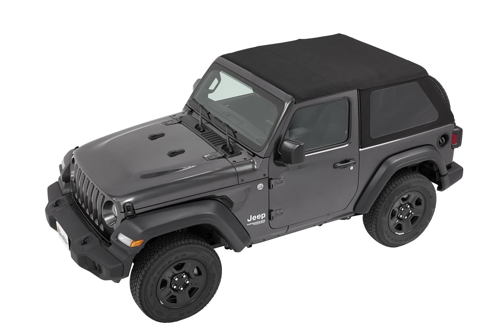 Bestop Trektop Slantback Soft Tops for 2018-2026 WRANGLER - 5686235 Top, Slantback, Polymer Cloth, Black Diamond, Tinted Windows, Jeep, Kit thumbnail 5