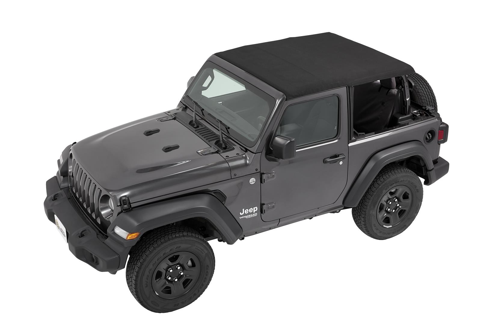 Bestop Trektop Slantback Soft Tops for 2018-2026 WRANGLER - 5686235 Top, Slantback, Polymer Cloth, Black Diamond, Tinted Windows, Jeep, Kit thumbnail 3