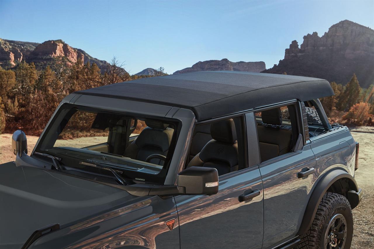 Bestop Trektop Slantback Soft Tops for 2021-2026 BRONCO - 5687317 Top, Slantback, Twill, Black, Tinted Windows, Ford Each thumbnail 3