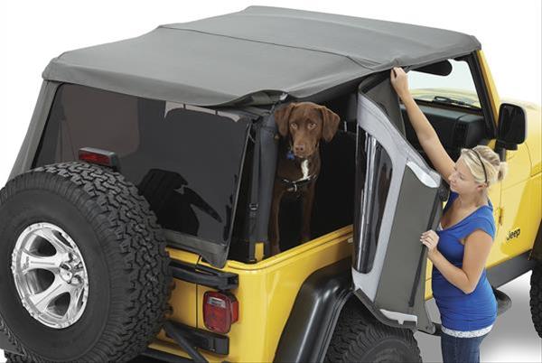 Bestop Tinted Window Kits for 1997-2006 WRANGLER - 5822015 Kit, 31 Percent, Steel Full/Half Door, Black Denim Fabric Top, Jeep, Kit