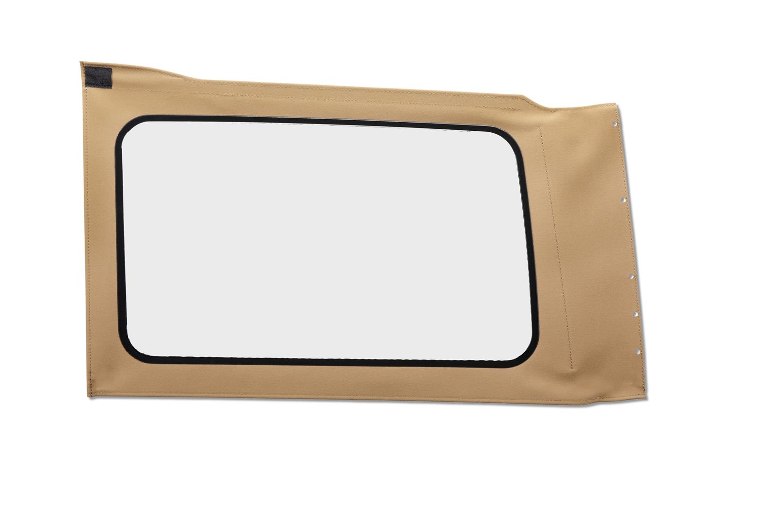 Bestop - Soft Top Windows for 2018-2026 WRANGLER 58301-71 OE Replacement Windows; Jeep 2018-23 Wrangler JL (Quarter Left Hand; 4-Door; Tan Twill; Clear)