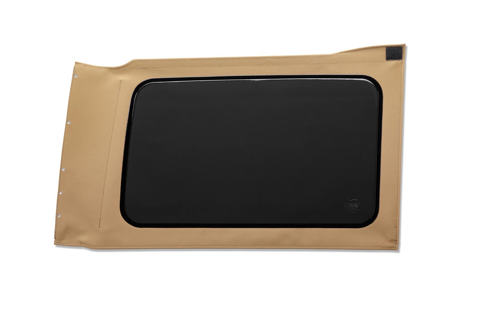 Bestop - Soft Top Windows for 2018-2026 WRANGLER 58302-71 OE Replacement Windows; Jeep 2018-23 Wrangler JL (Quarter Right Hand; 4-Door; Tan Twill; Tinted)