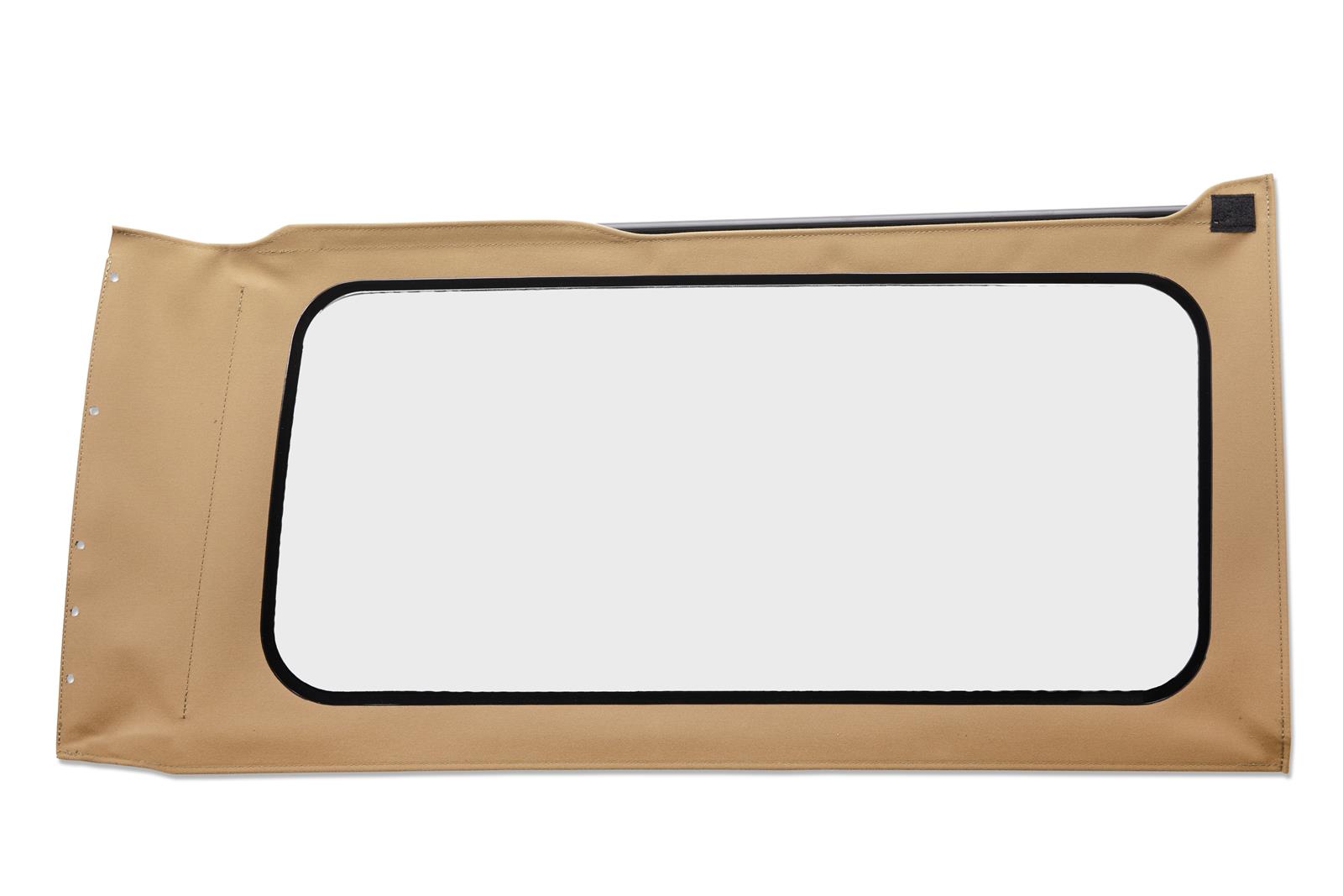 Bestop - Soft Top Windows for 2018-2026 WRANGLER 58304-71 OE Replacement Windows; Jeep 2018-23 Wrangler JL (Quarter Right Hand; 2-Door; Tan Twill; Clear)