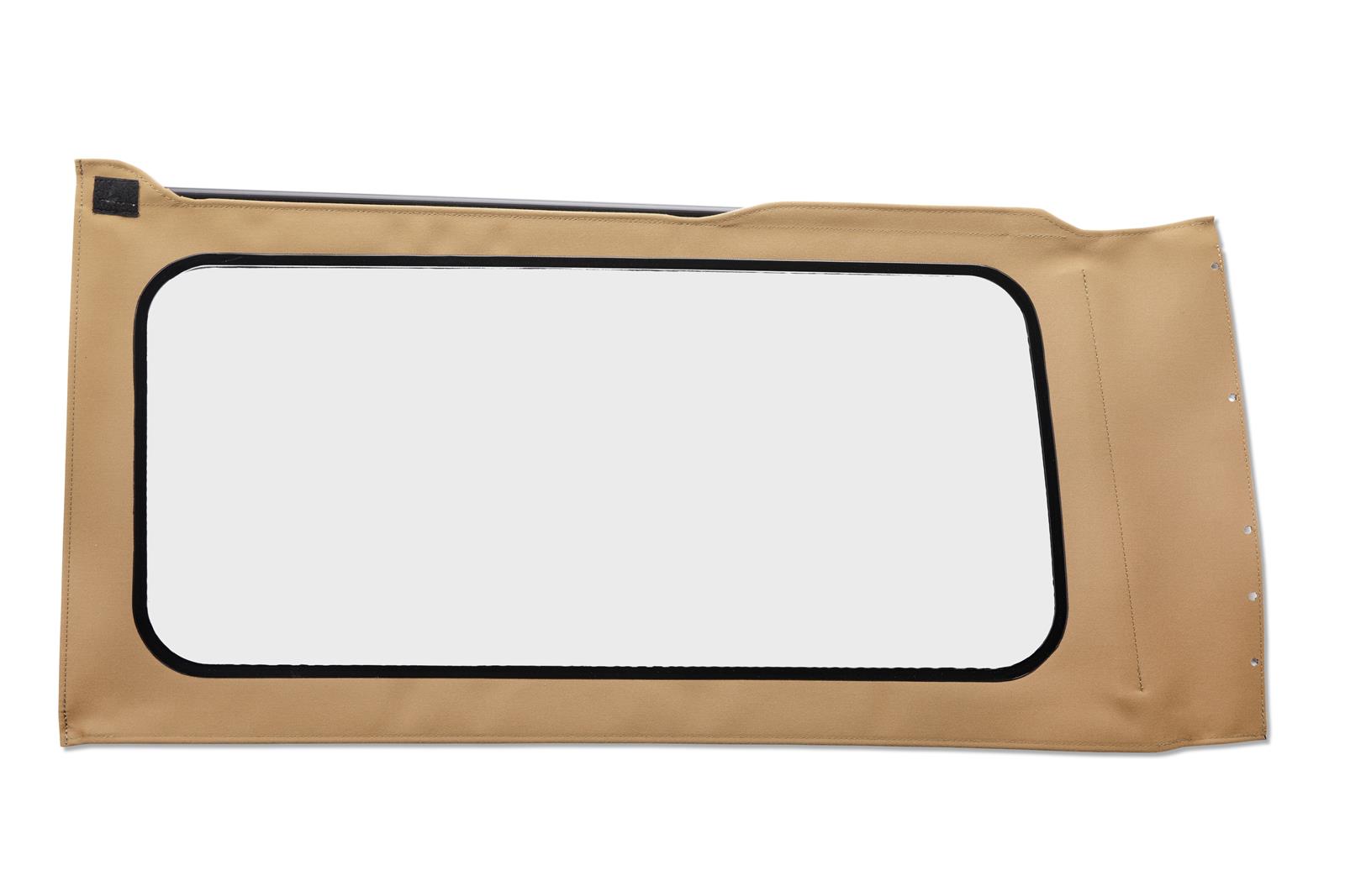 Bestop - Soft Top Windows for 2018-2026 WRANGLER 58305-71 OE Replacement Windows; Jeep 2018-23 Wrangler JL (Quarter Left Hand; 2-Door; Tan Twill; Clear)