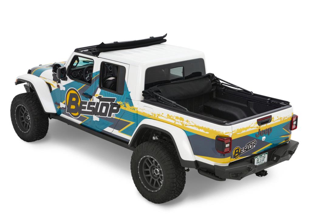 Bestop Supertops for Trucks 2 7732617 Soft Top. Supertop Truck 2, Truck Cap Top, PVC Coated Sailcloth, Black Twill, Side Curtains, Tinted Rear Window, 5 ft. Bed, Jeep, Each