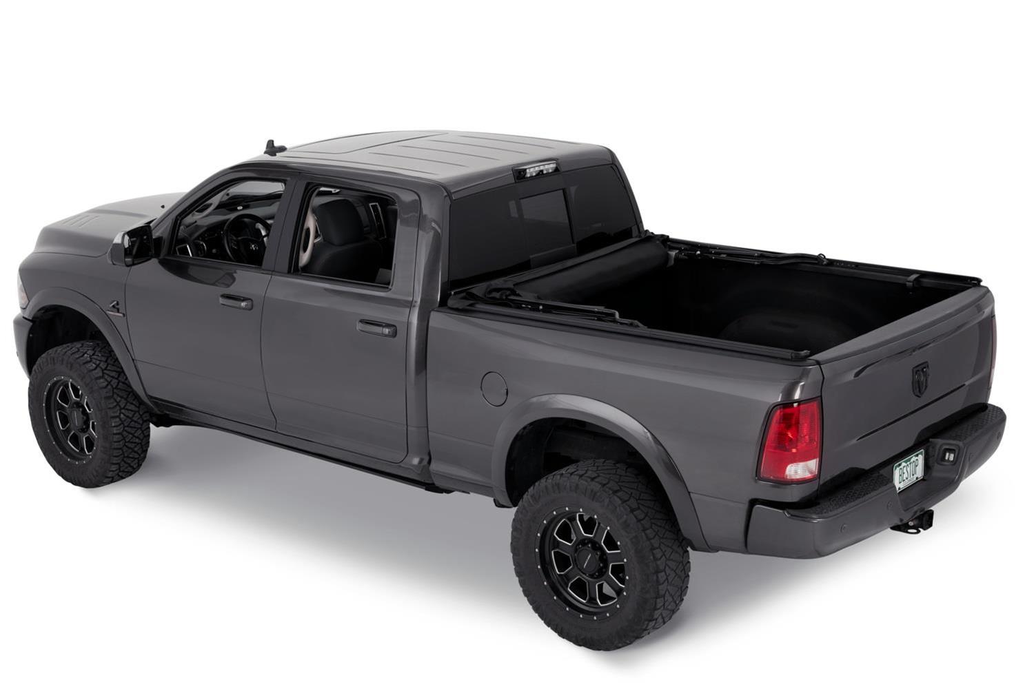 Bestop Supertops for Trucks 2 2011-2025 1500, 2019-2021 1500 CLASSIC, 2009-2010 RAM - 7732735 Soft Top. Supertop Truck 2, Truck Cap Top, PVC Coated Sailcloth, Black, Side Curtains, Tinted Rear Window, 5 1/2 ft. Bed, thumbnail 2