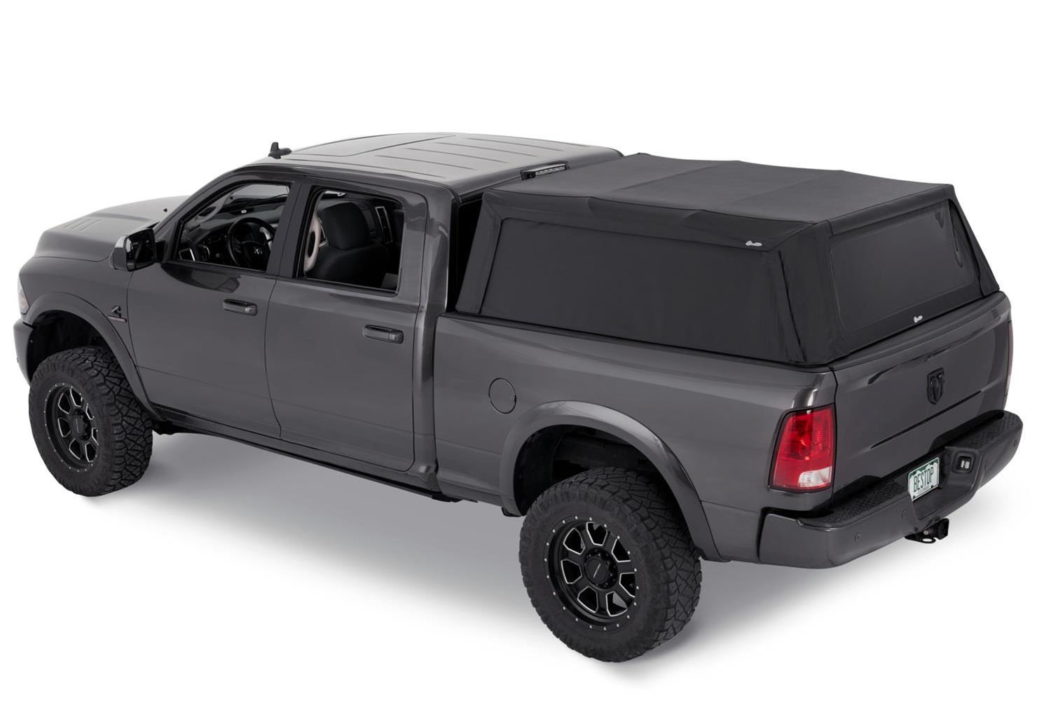 Bestop Supertops for Trucks 2 7732835 Soft Top. Supertop Truck 2, Truck Cap Top, PVC Coated Sailcloth, Black, Side Curtains, Tinted Rear Window, 6 1/2 ft. Bed, Dodge, Ram, Each thumbnail 3