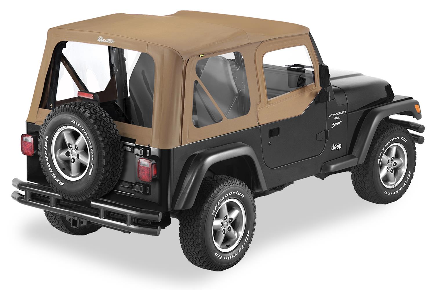 Bestop Sailcloth Replace-A-Tops 7912137 Soft Top, Replace-A-Top, Polymer Cloth, Spice, Jeep, Each