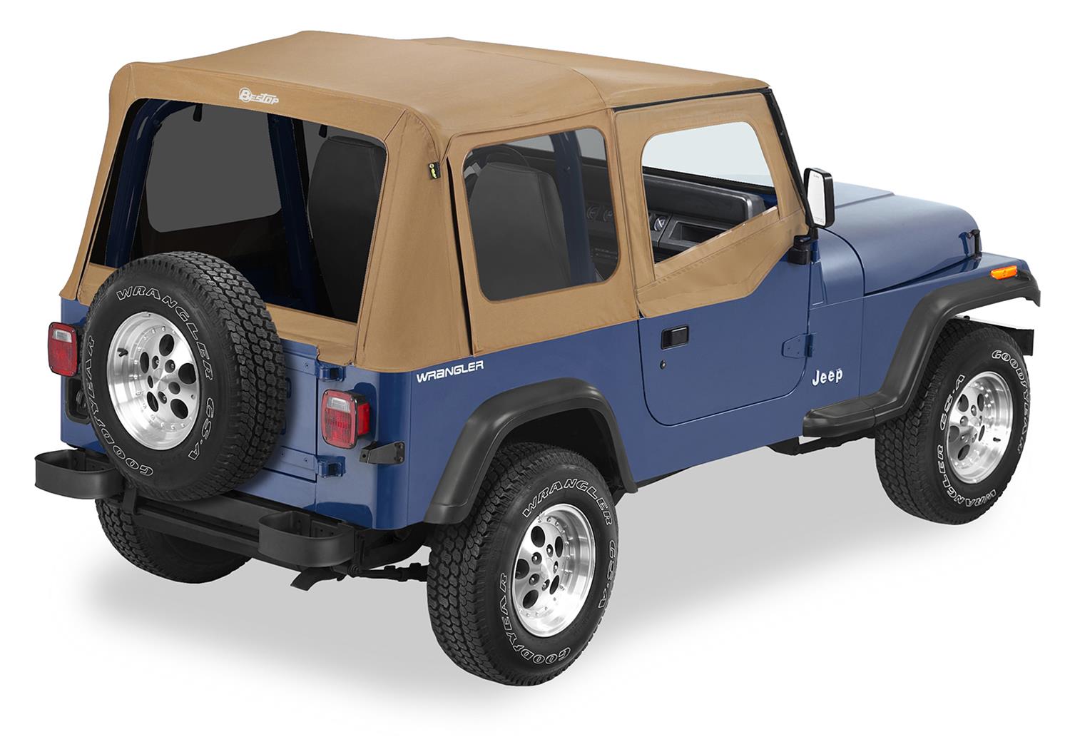Bestop Sailcloth Replace-A-Tops for 1988-1995 WRANGLER - 7912337 Soft Top, Replace-A-Top, Polymer Cloth, Spice, Tinted Windows, Jeep, Each