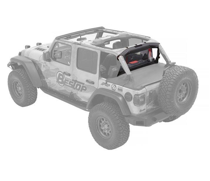 Bestop Windjammers 8005035 Soft Top, Windjammer, Polymer Cloth, Black Diamond, Jeep, 2-Door, Each thumbnail 2