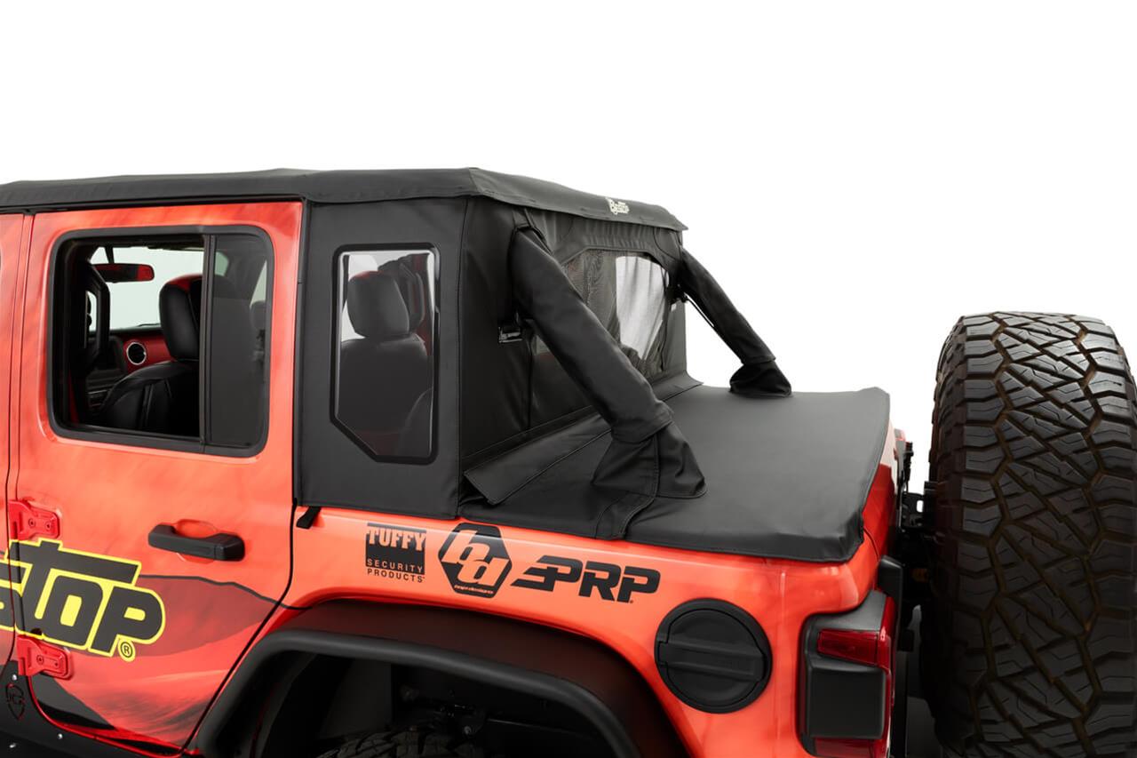 Bestop Trektop Halftop Accessory Kits for 2007-2018 WRANGLER, 2018 WRANGLER JK - 8010335 Soft Tops, Conversion Kit '07-18 Wrangler 4-Door (Black Diamond)