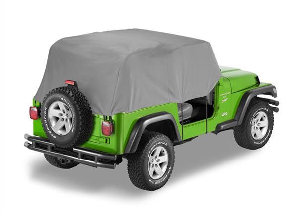 Bestop Trail Cover Jeep Covers 8103509 Car and Truck Cover, Haartz Fabric, Charcoal, Custom-Fit, Jeep, Each thumbnail 2