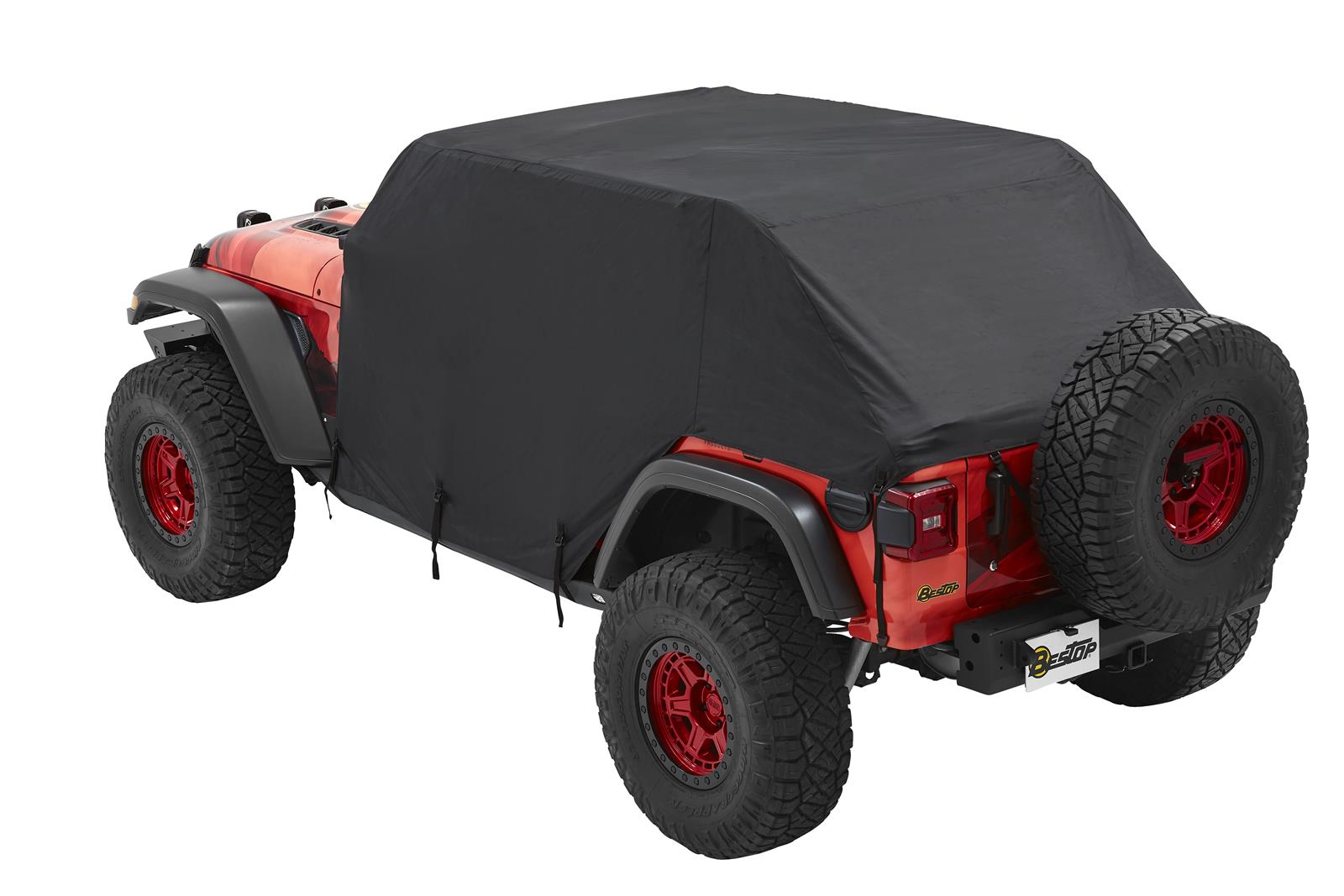 Bestop - Car and Truck Covers for 2007-2026 WRANGLER, 2018 WRANGLER JK 8104401 All Weather Trail Cover '07-18 Wrangler JK/'18-21 JL 2-Door (Black)