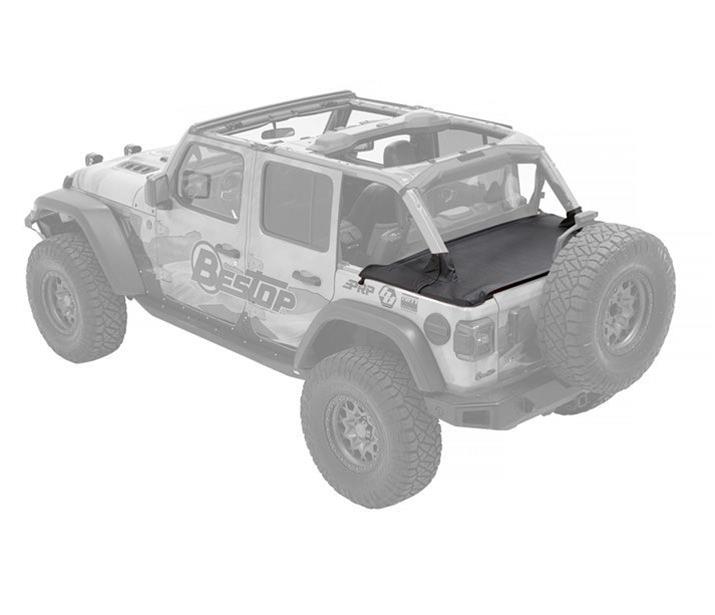 Bestop Duster Deck Covers for 2018-2024 WRANGLER - 9003635 Soft Top, Cover, Fabric, Black Diamond, Jeep, 4-Door, Each thumbnail 2