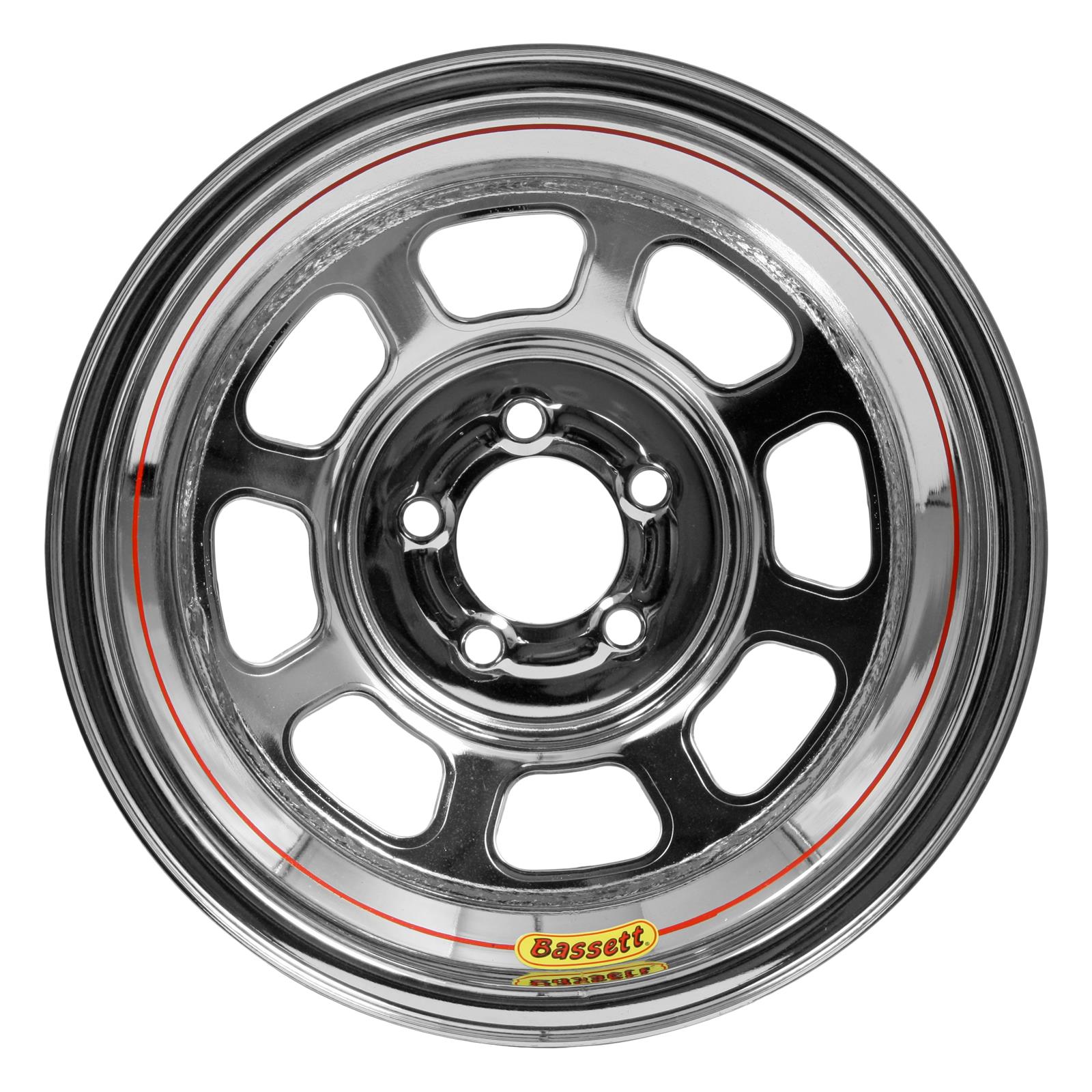 Bassett Racing Wheel 50SF6C Bassett Racing DHole Lightweight Chrome Wheels Summit Racing