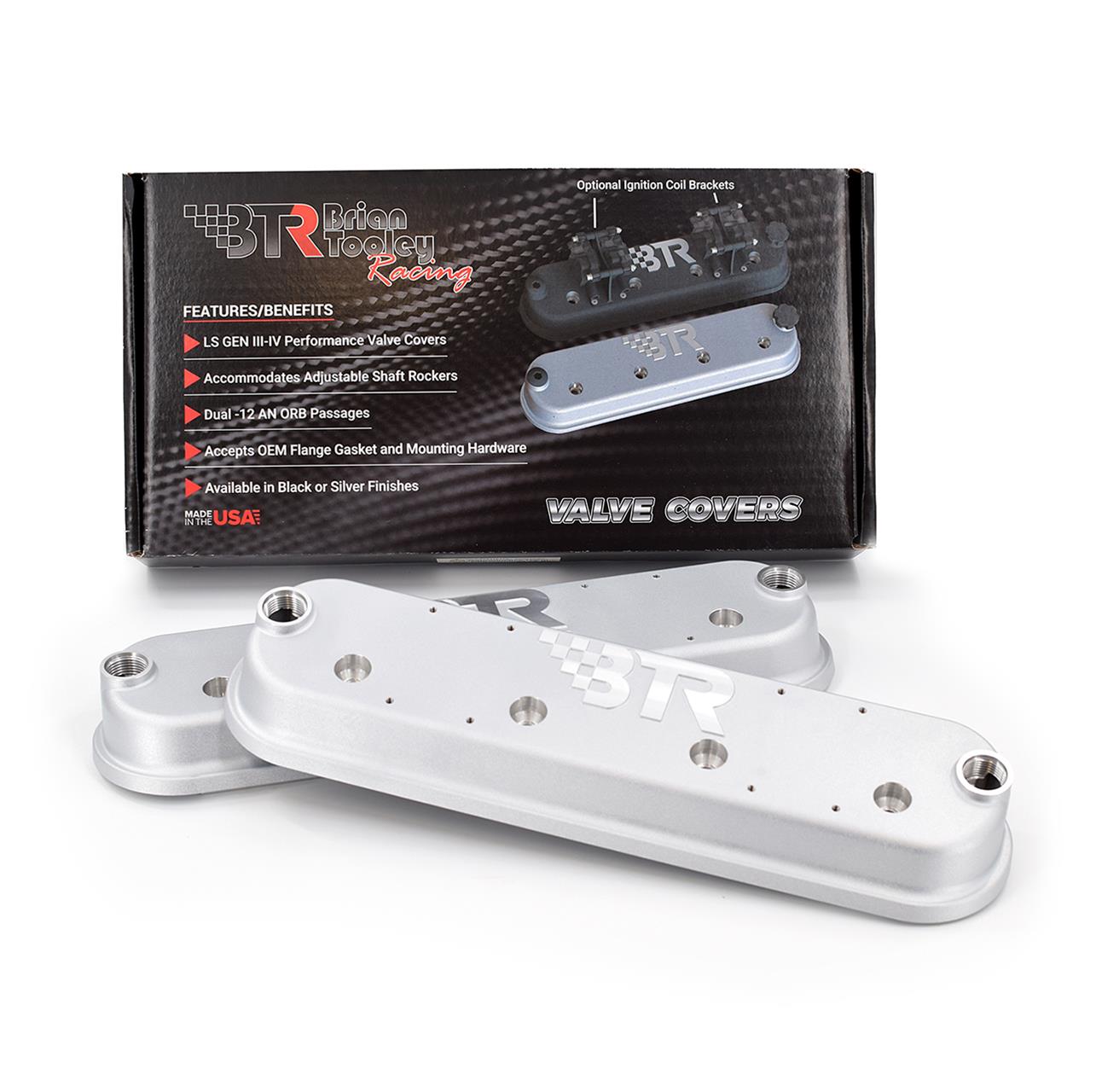 Brian Tooley Racing VCA-02-SLVR BTR Valve Covers | Summit Racing