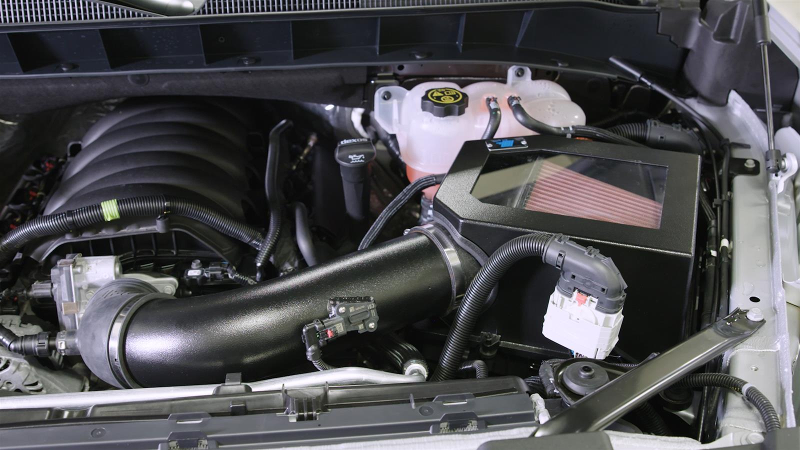 Cold Air Inductions Intake Systems 512-0105-B Intake, Air, Red Filter, Black Powdercoated Aluminum Tube, Chevy, GMC, 5.3L Gen V, Kit thumbnail 3