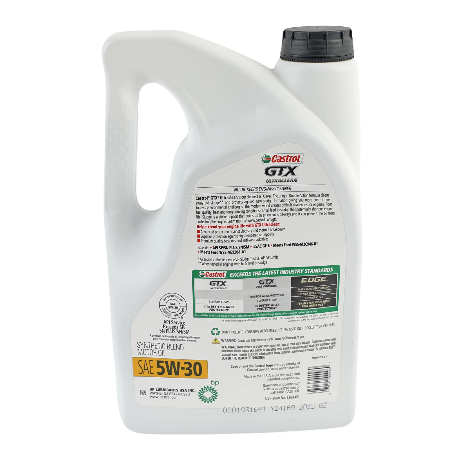 Castrol CAST5305Q Castrol GTX Ultraclean Motor Oil | Summit Racing