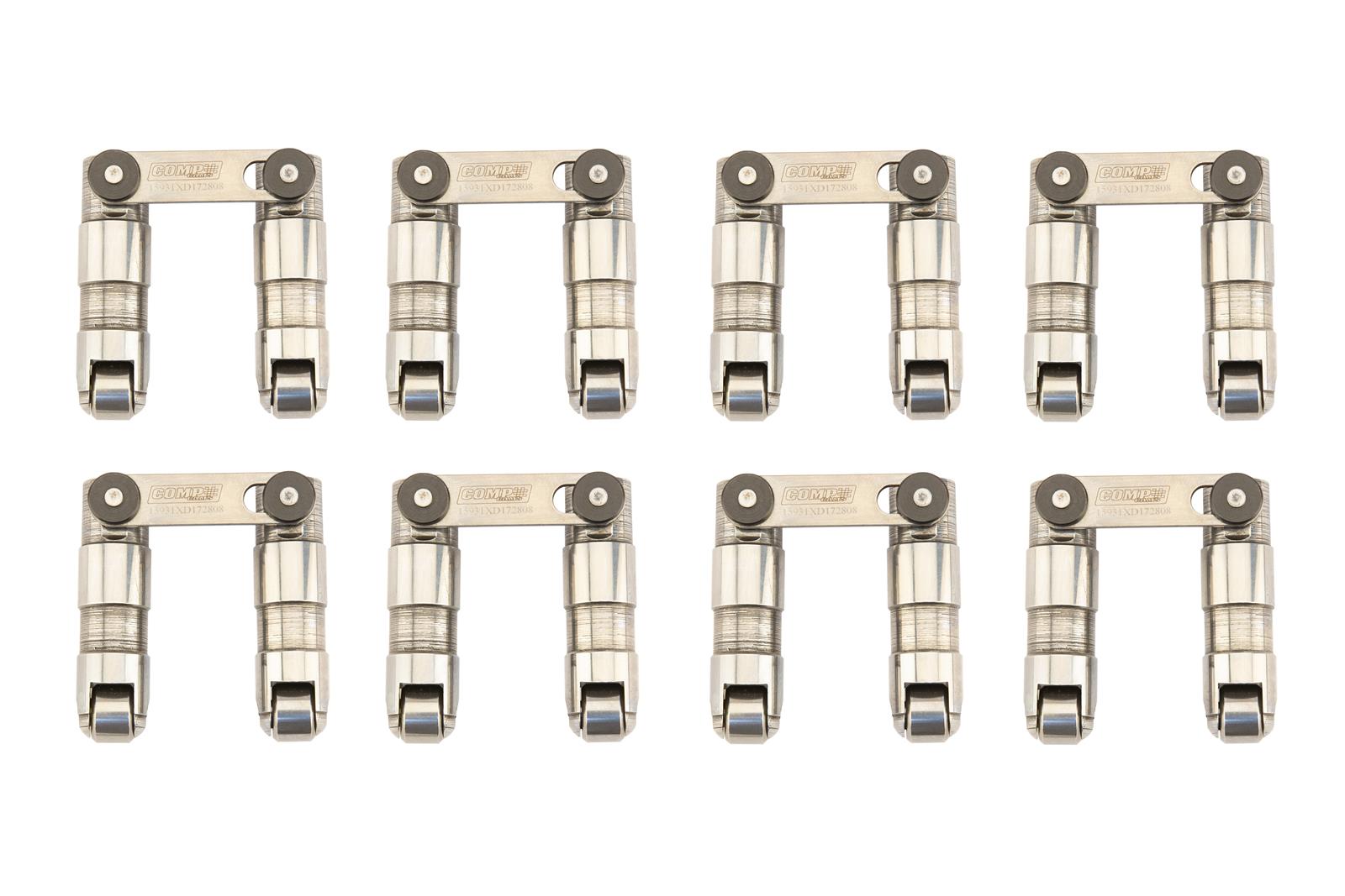COMP Cams Short Travel XD Hydraulic Roller Lifters 15931XD-16 Lifter, XD, Roller, Vertical Link, 0.875 in. Diameter, Seat Height 2.600 in., Small Block, Ford, Set of 16