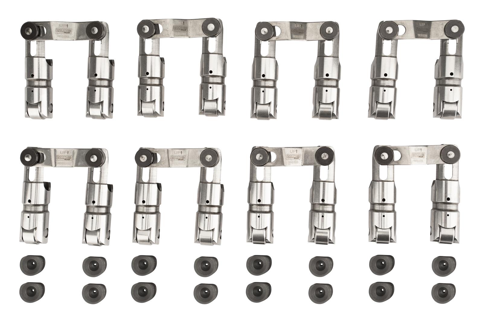 COMP Cams Race XD Mechanical Roller Lifters 99819-16 Lifter, XD, Roller, Link Bars Included, 0.842 in. Outside Diameter, Chevrolet, Set