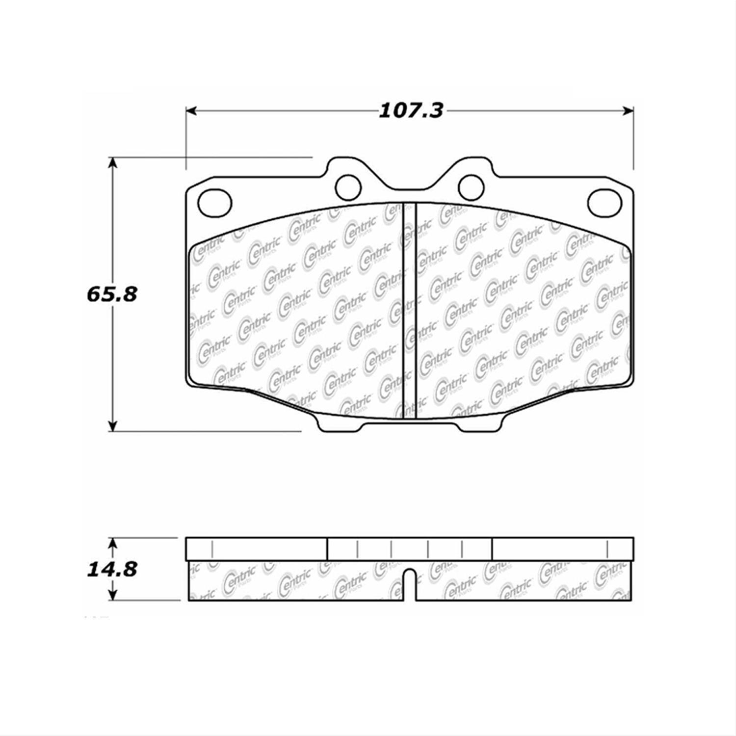 Centric 76-89 Toyota Land Cruiser / Pickup / 4Runner C-TEK Ceramic Brake Pads with Shims