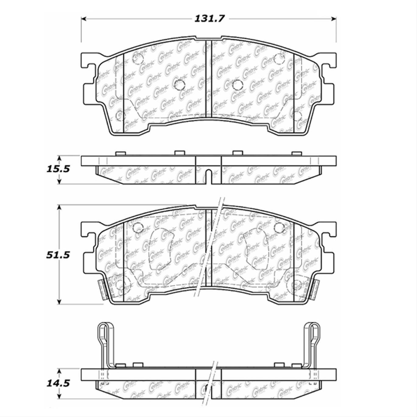 Brake Pad Ceramic 103.10570 Centric