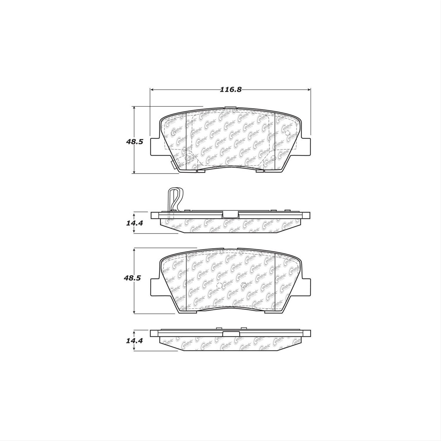 Brake Pad 103.12840 Centric Ceramic