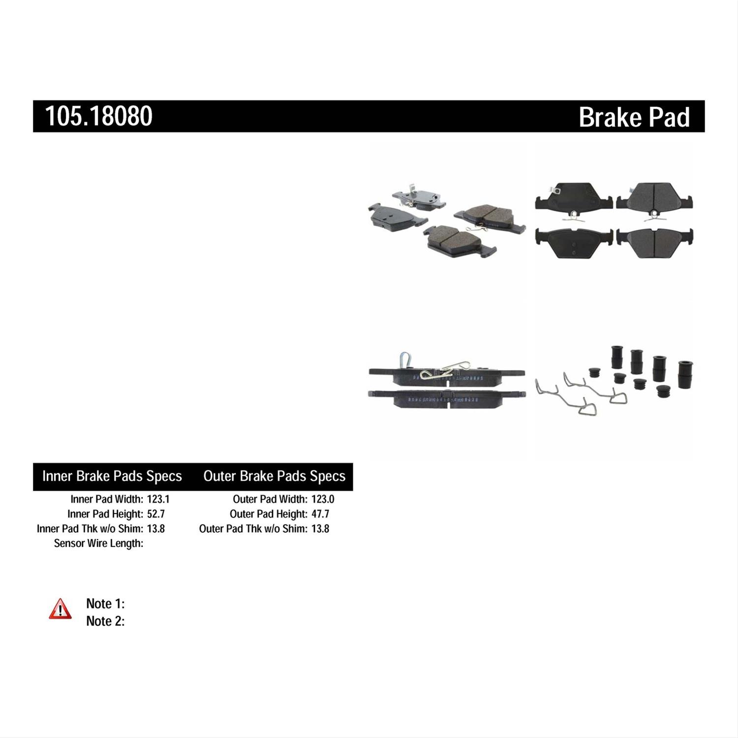 Posi-Quiet 15-17 Subaru Outback Premium Ceramic Rear Brake Pads thumbnail 4