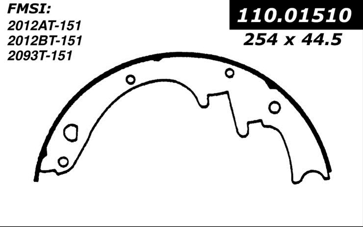 Centric Parts 111.01510 Centric Premium Brake Shoes | Summit Racing