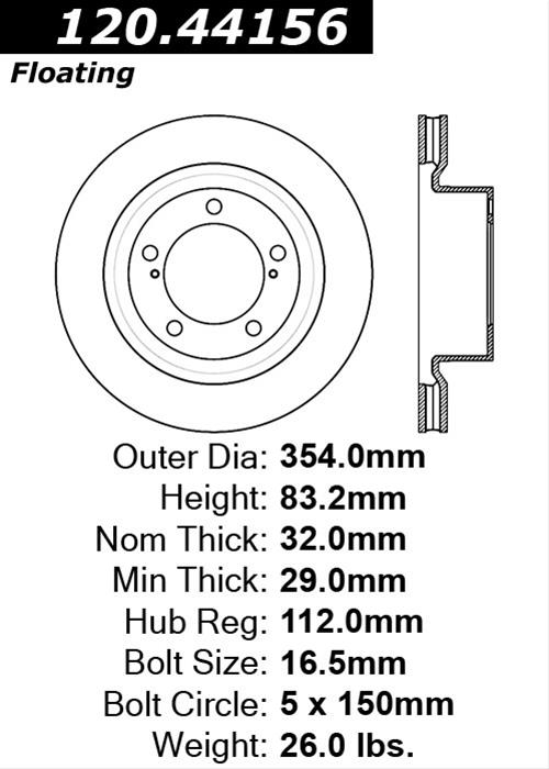 Centric Performance Brake Rotor thumbnail 2