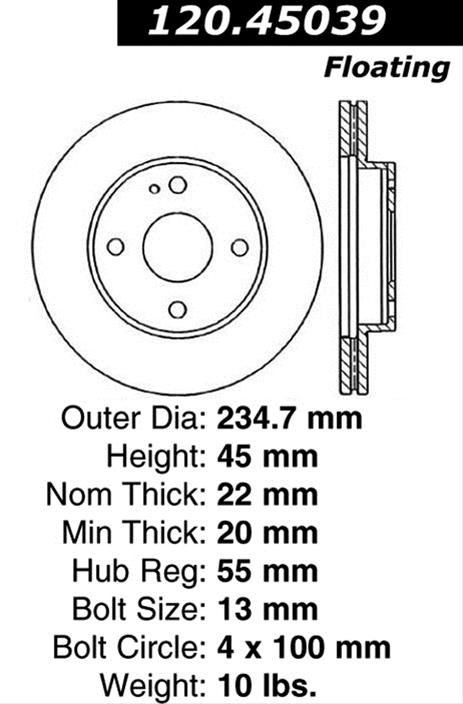 Centric Performance Brake Rotor thumbnail 2