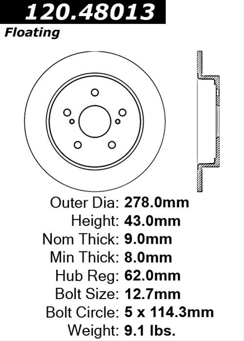 Centric Performance Brake Rotor thumbnail 2