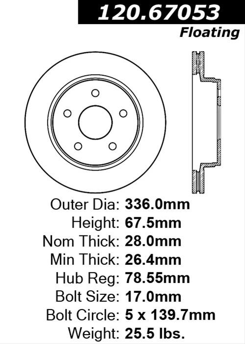 Centric Performance Brake Rotor thumbnail 2