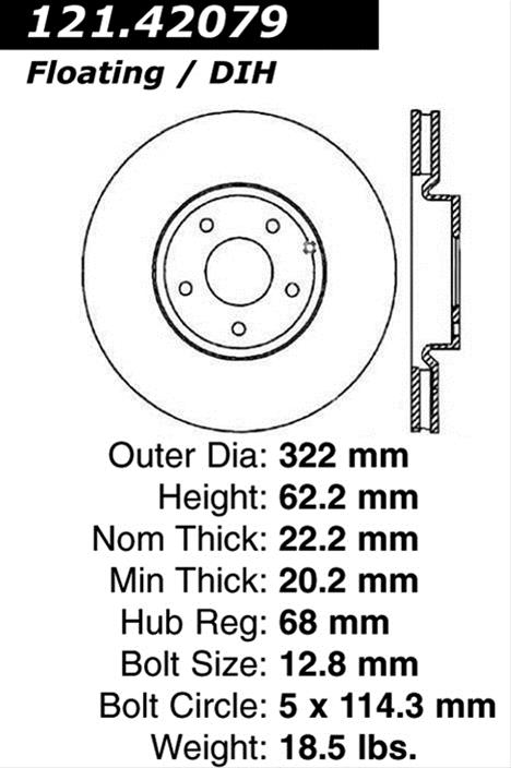 Centric 03-07 350Z/G35 w/ Brembo Rear Rotor thumbnail 2