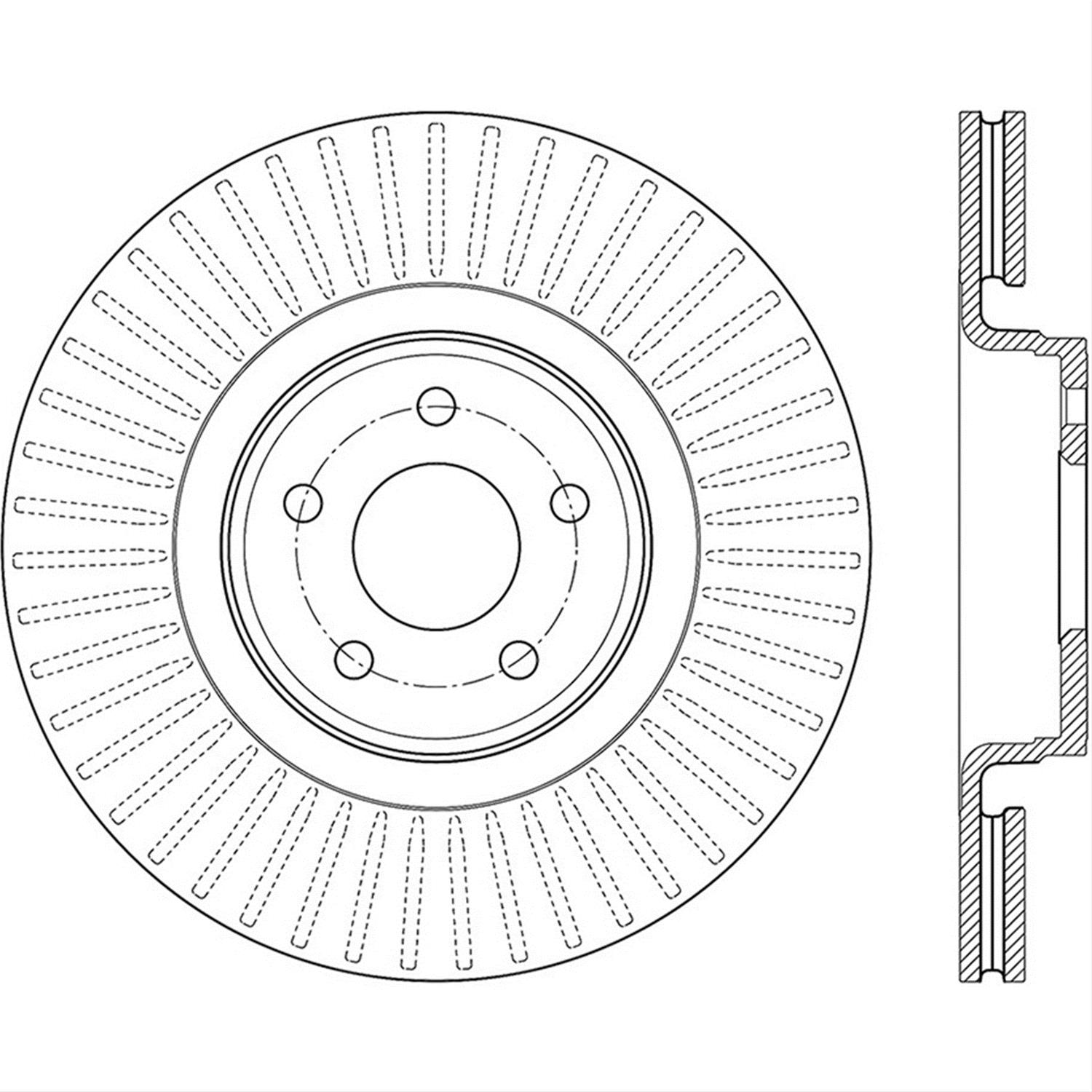 Centric Premium High Carbon Front Brake Rotor 2015 Lincoln MKC