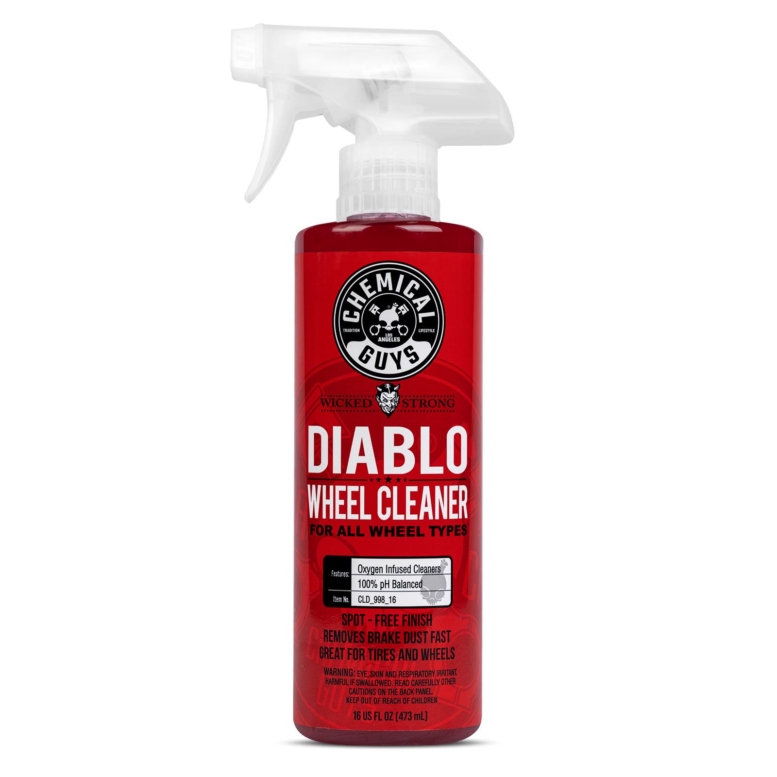 Chemical Guys CLD_998_1602 Sprayable Diablo Wheel Cleaner (Safe on All  Wheel & Rim Finishes), Great for Cars, Trucks, SUVs, Motorcycles, RVs &  More