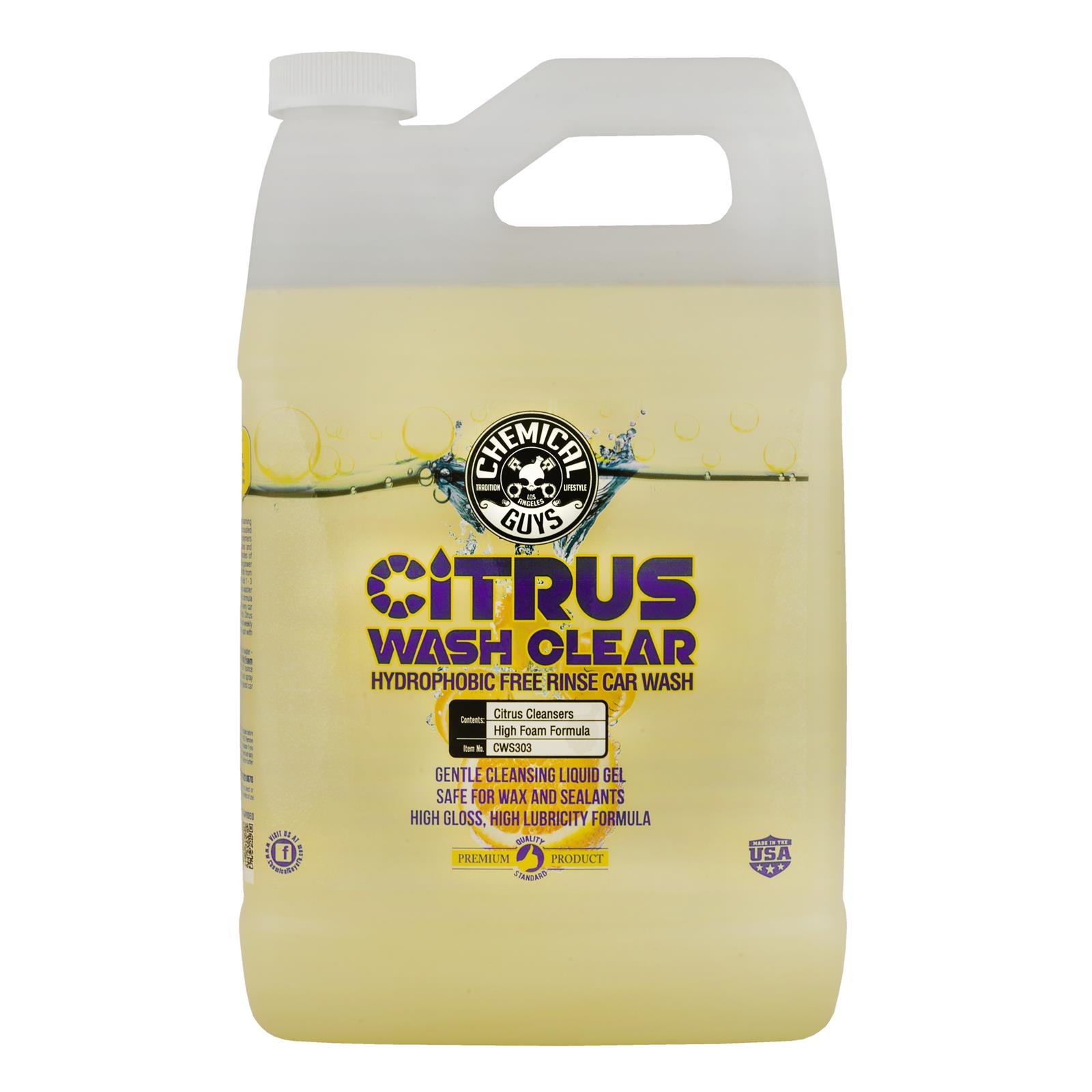 Chemical Guys CWS303 Chemical Guys Citrus Wash Clear Paintwork Shampoo &  Gloss Enhancer | Summit Racing