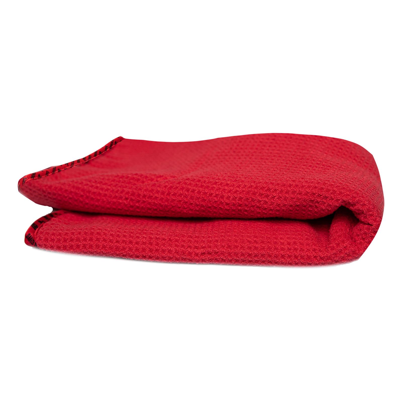 Chemical Guys Waffle Weave Glass & Window Microfiber Towel - 24in x 16in - Red - MIC707