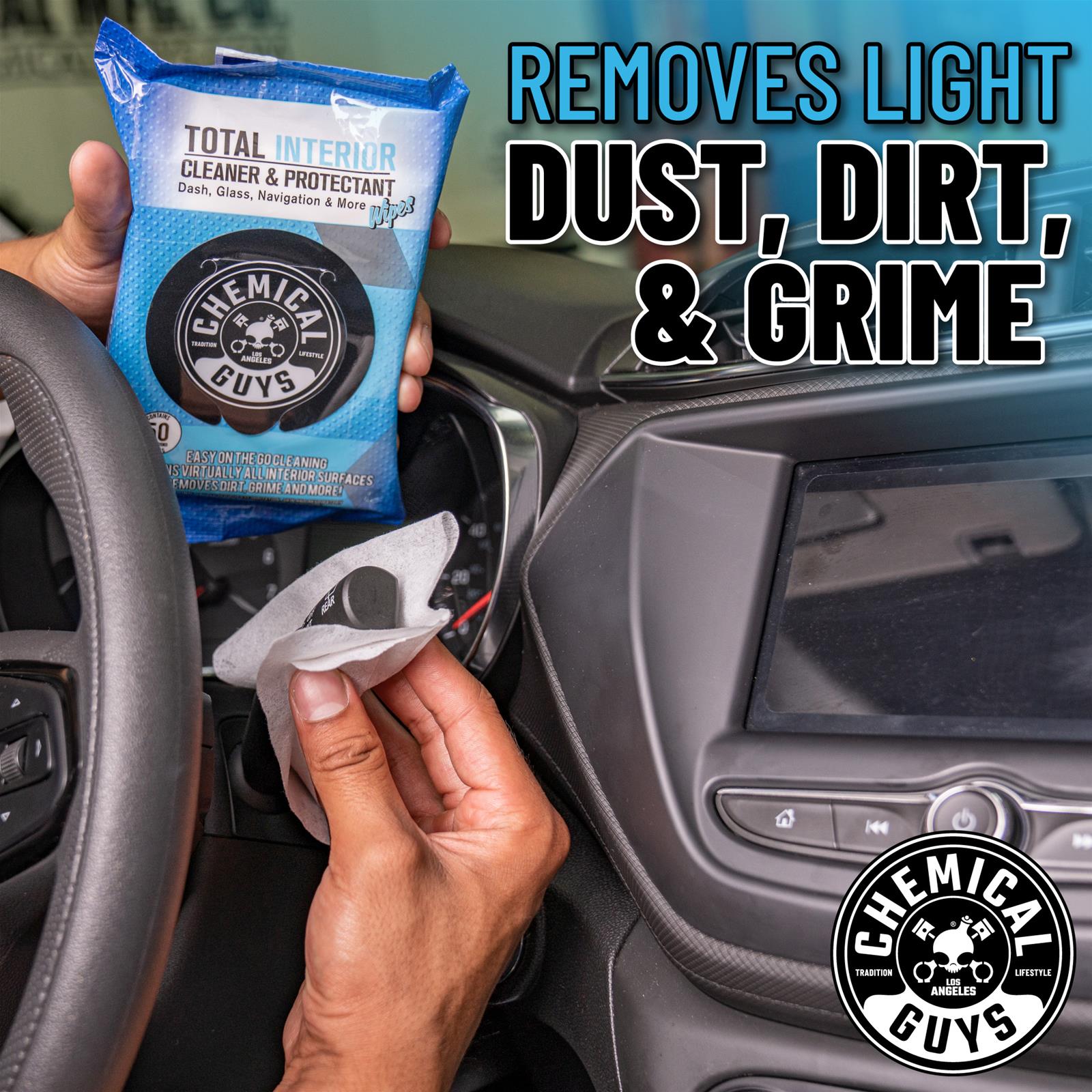 Chemical Guys Total Interior Cleaner and Protectant PMWSPI22050 Cleaning Solutions, Interior, Cleaning, Protectant, Wipes, Interior, 50 Wipes, Each thumbnail 9