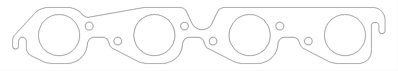 Cometic Chevy Mark-IV GM Gen-V/VI Big Block V8 .030in MLS Exhaust Mani Gasket Set-2.015in Round Port