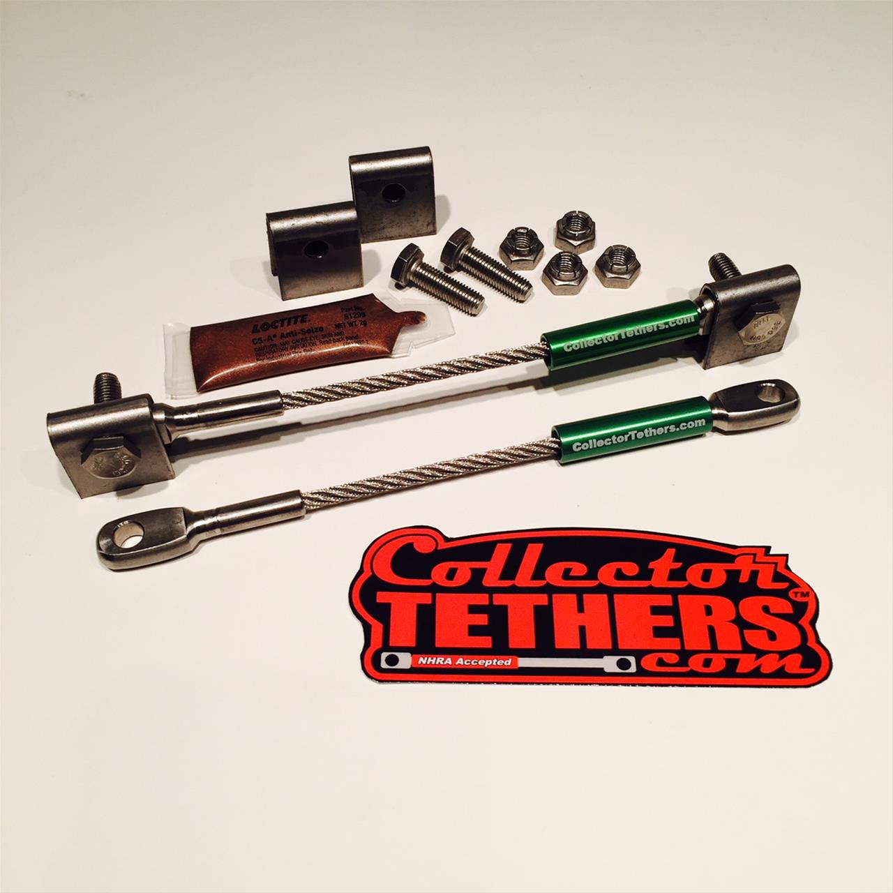 Collector Tethers 4040-WSS-GRN Collector Tethers Weld-On Header Tether  Systems | Summit Racing