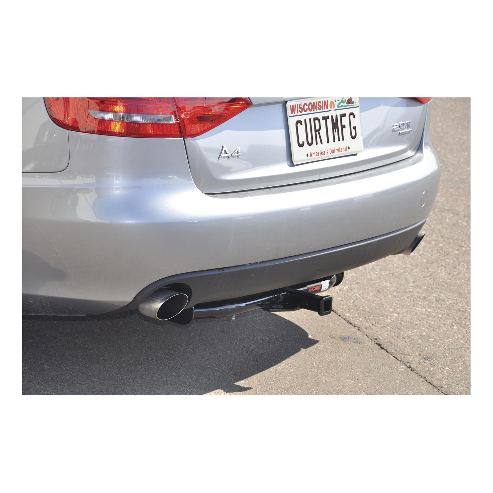 CURT Class 1 Receiver Hitch 111953 Trailer Hitch, I, 1/4 in. Receiver, Black Powdercoated, Audi, Each