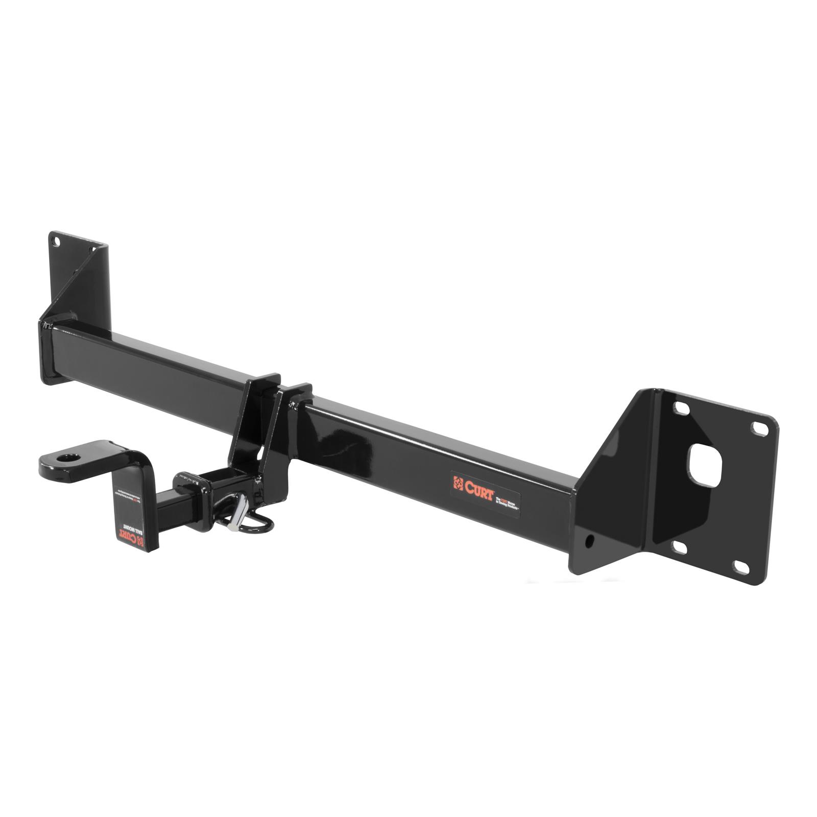 CURT Class 1 Receiver Hitch 114223 Hitch, I, 1/4 in. Receiver, Square Tube Welded, Black Powdercoated, with Old-Style Ball Mount, Volkswagen, Golf, Each