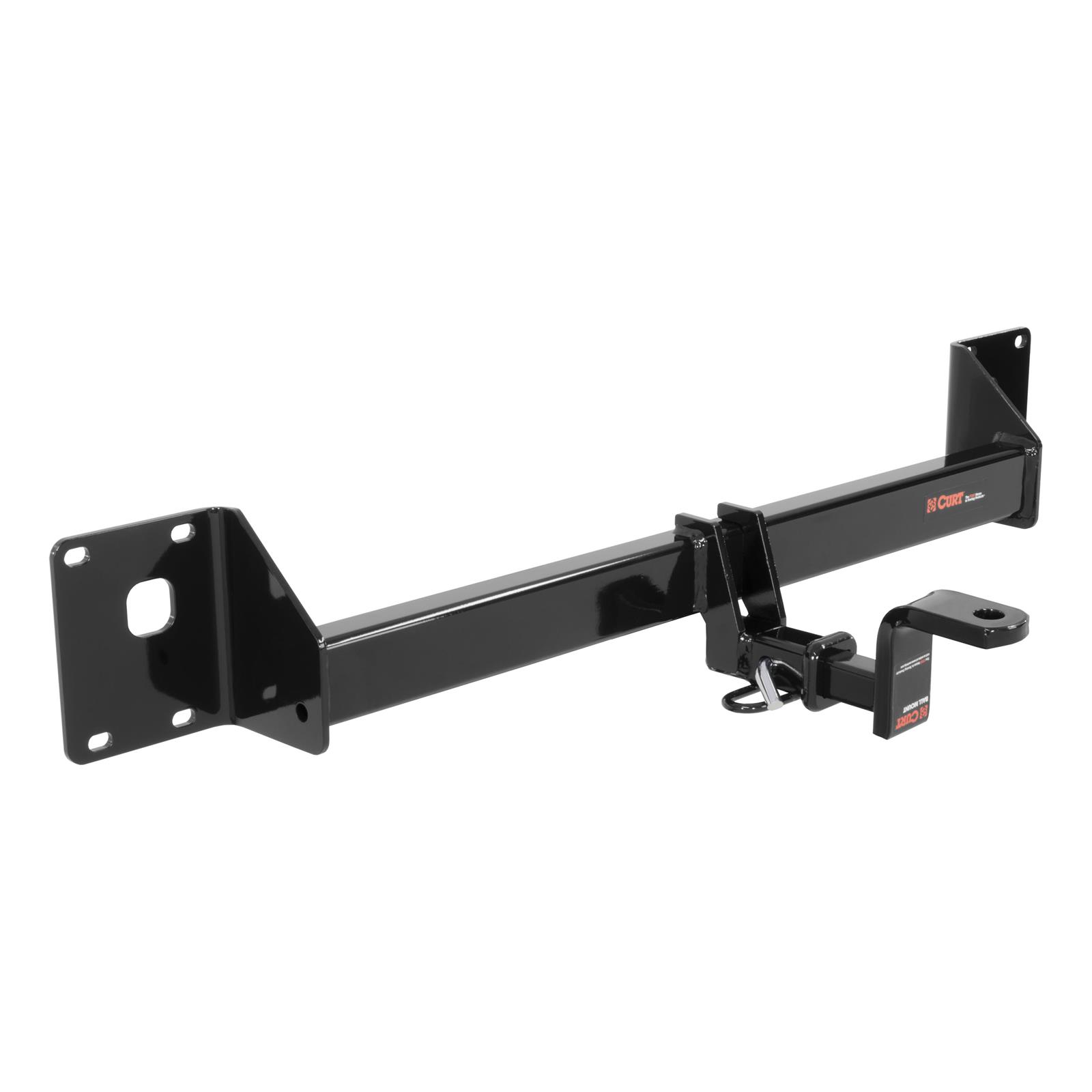 CURT Class 1 Receiver Hitch 114223 Hitch, I, 1/4 in. Receiver, Square Tube Welded, Black Powdercoated, with Old-Style Ball Mount, Volkswagen, Golf, Each thumbnail 2