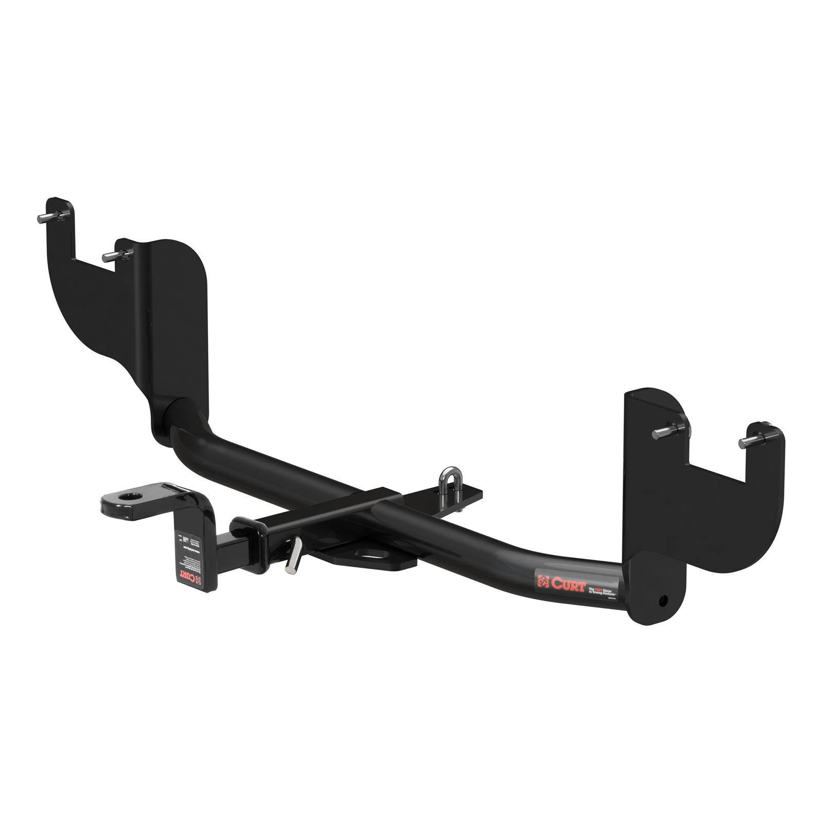 CURT Class 1 Receiver Hitch 114243 Hitch, I, 1/4 in. Receiver, Round Tube Welded, Black Powdercoated, with Old-Style Ball Mount, Hyundai, Elantra, Each
